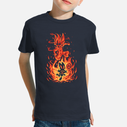 the fire bunny within - kids shirt