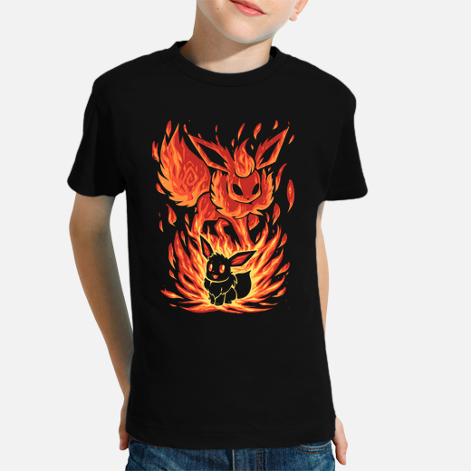 the fire eeveelution within - kids shirt