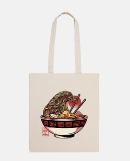 THE GREAT WAVE OF RAMEN Bolsa de tela