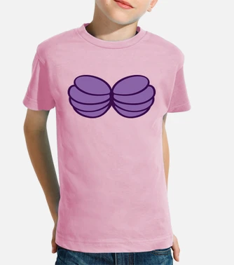 Little Mermaid Shirt Seashell Bra Top Shirt Graphic Tee Women's