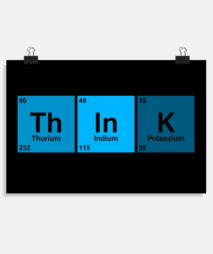 Poster think blue