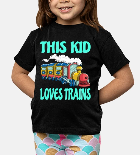 Children's this kid loves trains kids gift idea