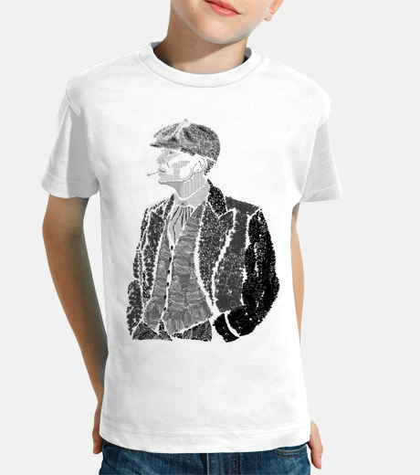 Kids thomas shelby boy, short sleeve, white