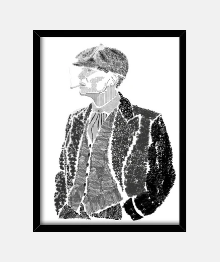 Framed thomas shelby frame with vertical black frame