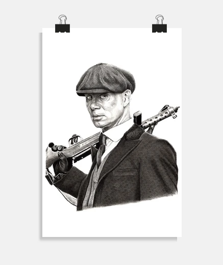 Póster Thomas shelby peaky blinders dibujo a l