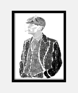 thomas shelby foto con cornice nera verticale