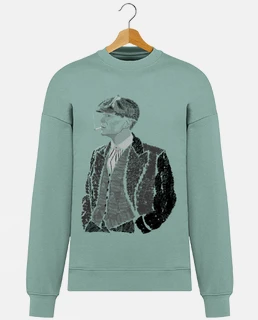 thomas shelby man, sweatshirt, vigorous gray