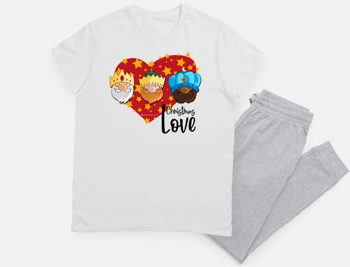 Pyjama three wise men christmas love