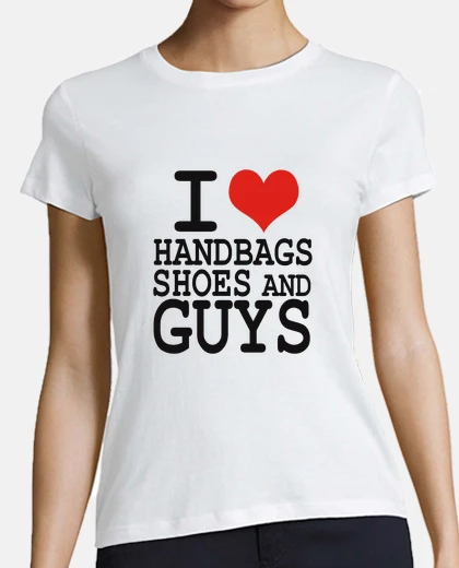 T-shirt ti amo le scarpe borse e ragazzi