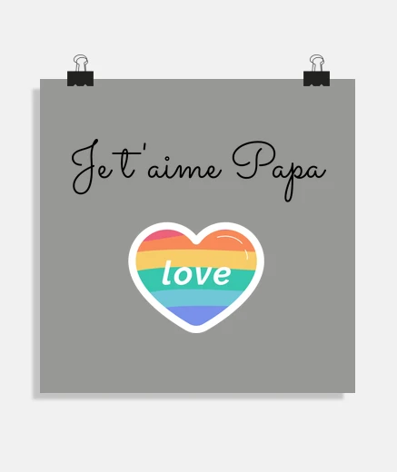 Poster ti amo papà, festa del papà, regalo, decorazione,
