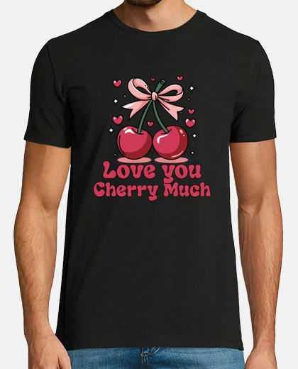 T-shirt ti amo tanto ciliegia