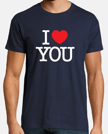 T-shirt ti amo voi (bianco) regali per san valentino uomo