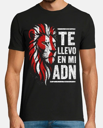 T-shirt Ti perto al leonee rosso e bianco di Bi