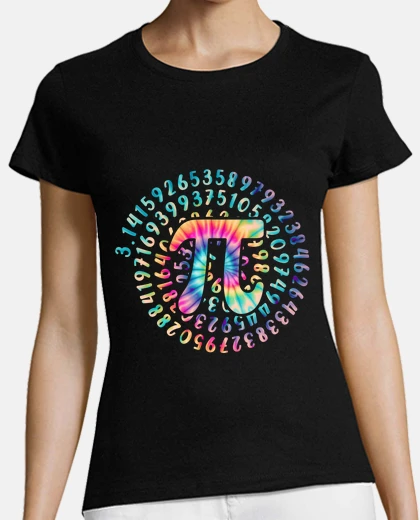 Tee-shirt tie dye symbole pi et chiffres jour pi