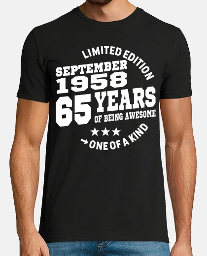 T-shirt tie settembre 1958 - 65 anni