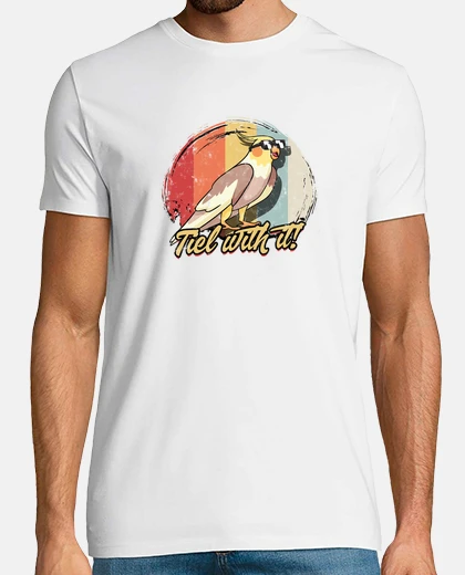 T-shirt tiel with it divertente pappagallo cock