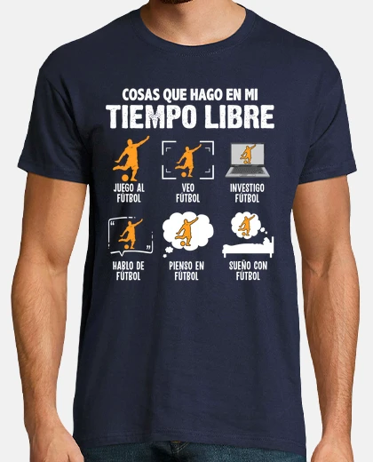 Camiseta Tiempo Libre Me Encanta el Fútbol Futbolista Deporte Futbolero