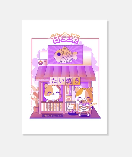 Lienzo tienda de taiyaki