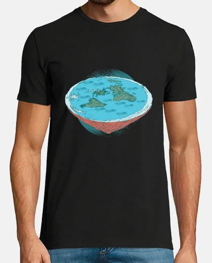 Camiseta tierra plana illuminati teoría de la conspiración espacio