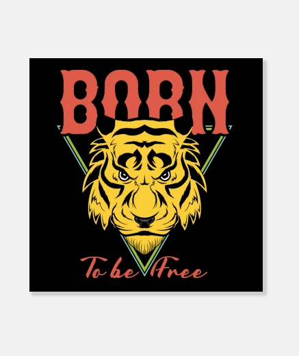 Wall tiger animals born to be free