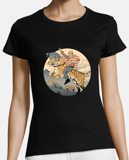 Tee-shirt tiger crossing america shirt femme