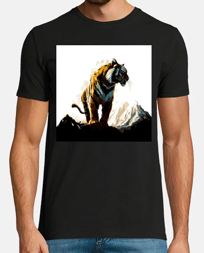 Tee-shirt tigre du Bengale dans le paysage de mon