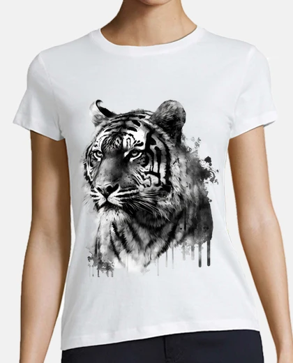Tee-shirt tigre personnalisable panthère tissus tigresse string 