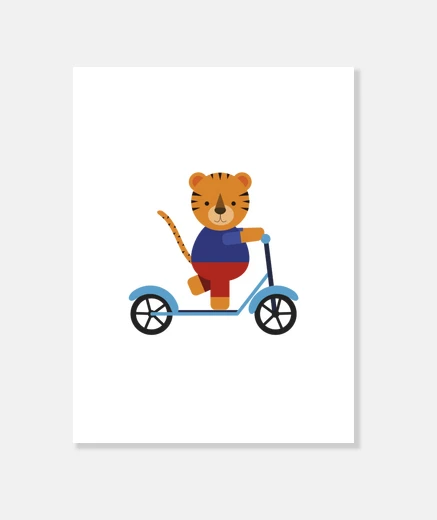 Stampa tigre sul motorino