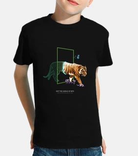 tigre fuera binario, raro tigre artístico de ciencia ficción.