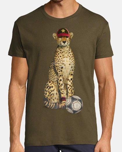 T-shirt time di calcio del ghepardo