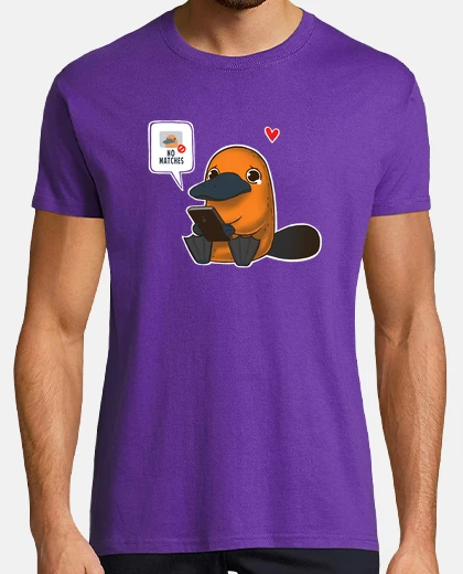 Camiseta Tinder Platypus - Sad - No love for me
