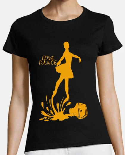 Playera Tinta derramada forma Bailarina en nara