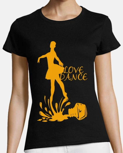Playera Tinta derramada forma Bailarina en nara
