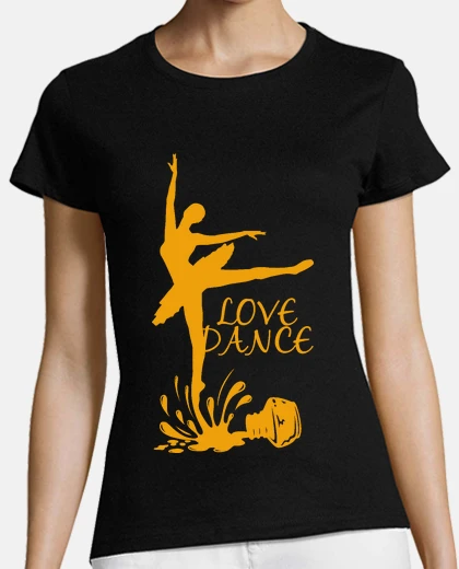 Playera Tinta derramada forma Bailarina en nara