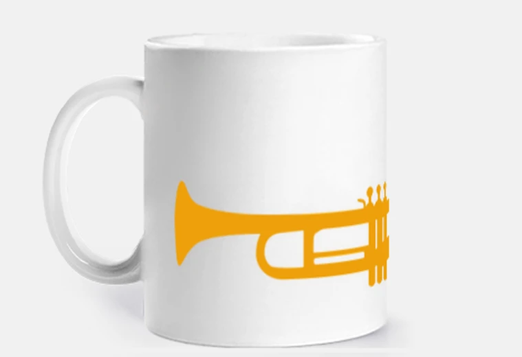 Taza Tinta derramada forma Trompeta en Naran