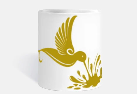 Tinta derramada forma Colibri en Dor 2
