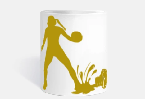 Tinta derramada forma Jugadora Basket e