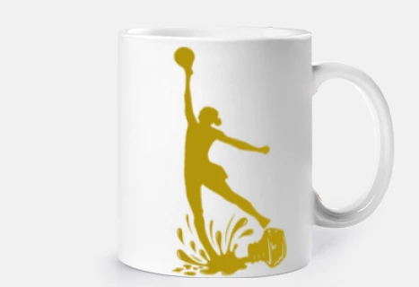 Tinta derramada forma Jugadora Basket e