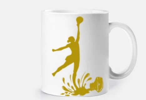 Tinta derramada forma Jugadora Basket e