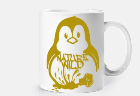 Tinta derramada forma Pingüino en Dor 4