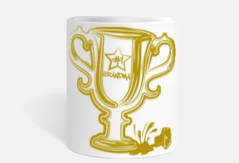 Tinta derramada forma Trofeo n1 Grandma