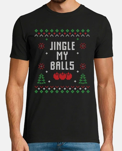 Camiseta tintineo mis bolas feo suéter de navida