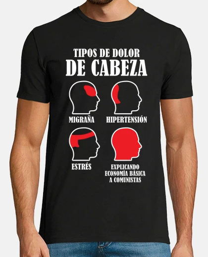 T-shirt tipi mal di testa economia di base comunisti politica