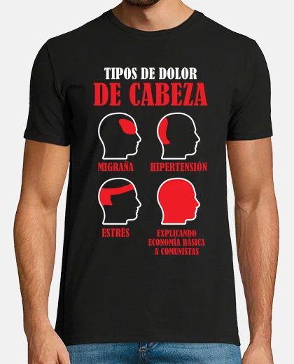 T-shirt tipi mal di testa economia di base comunisti politica