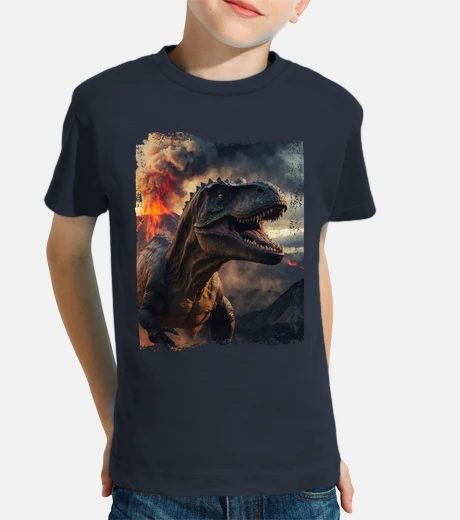Ropa tiranosaurio rex dinosaurio dino película aterradora erupción de volcán fuego