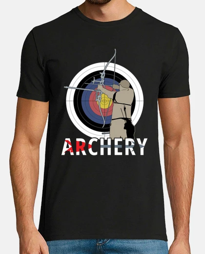 Camiseta tiro con arco arco flechas icono ilustr