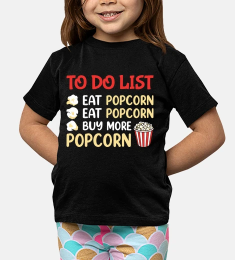 Kids to do list popcorn at the cinema popcor