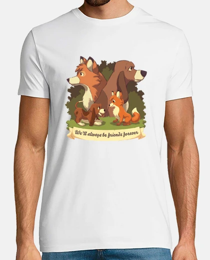 T-shirt tod and toby t-shirt volpe e segugio