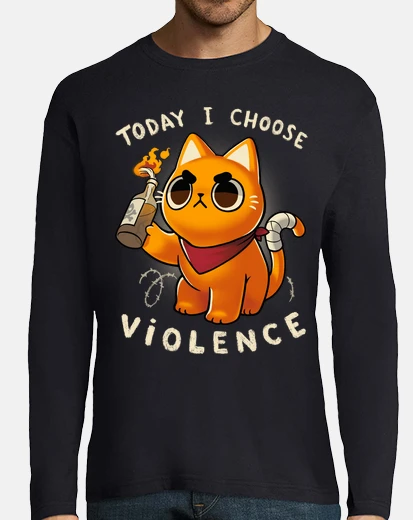 Camiseta Today I choose violence - Angry Kitty