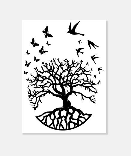 Tableau toile arbre vie sagesse harmonie FC